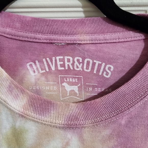 Oliver & Otis Tie-Dye Thankful Shirt - Pink and Yellow Size L - Picture 4 of 4